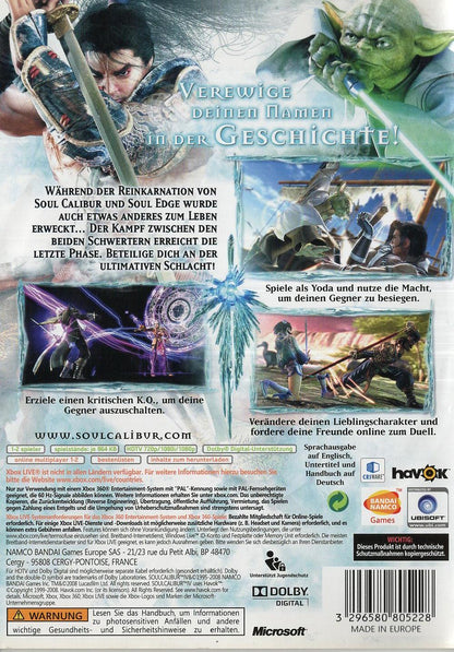 Soul Calibur IV - Xbox 360 Rückseite
