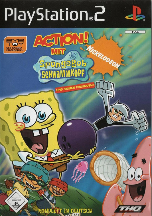 Action! Mit SpongeBob Schwammkopf und seinen Freunden! - PlayStation 2 Vorderseite
