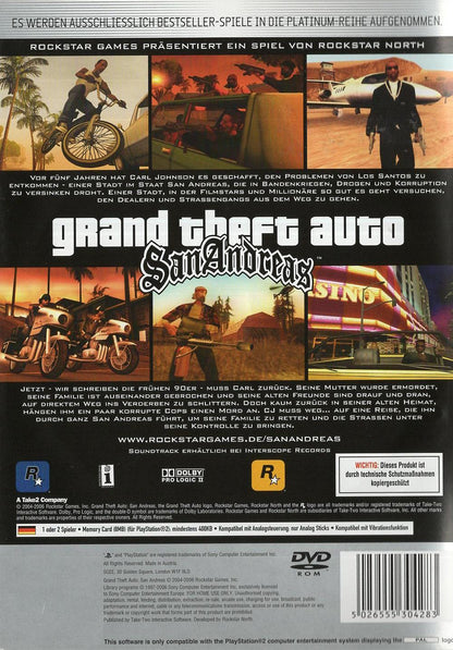 Grand Theft Auto: San Andreas - PlayStation 2 Rückseite
