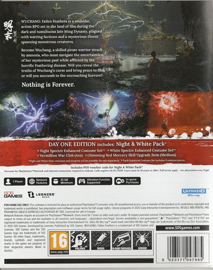 Wuchang: Fallen Feathers - PlayStation 5 Rückseite