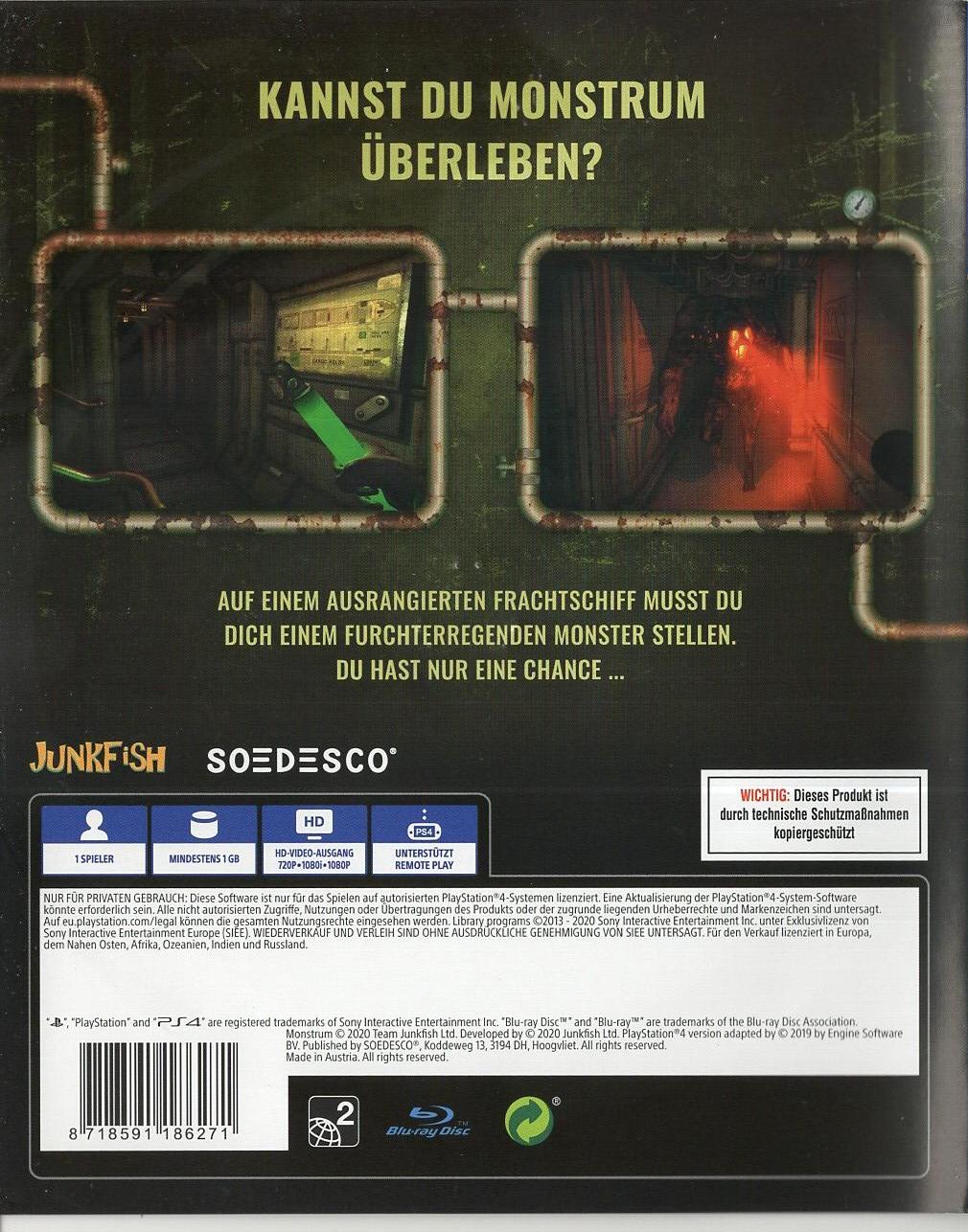 Monstrum - PlayStation 4 Rückseite