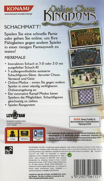 Online Chess Kingdoms - PlayStation Portable Rückseite