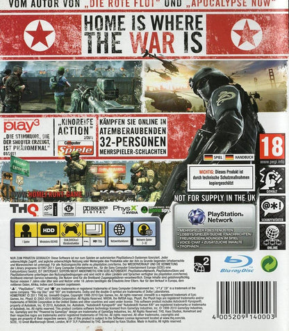 Homefront - PlayStation 3 Rückseite