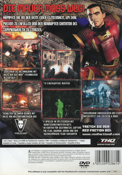 Red Faction II - PlayStation 2 Rückseite