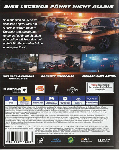 Fast & Furious Crossroads - PlayStation 4 Rückseite
