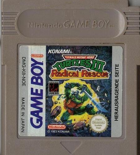 Teenage Mutant Hero Turtles III: Radical Rescue - Game Boy - Modul Vorderseite