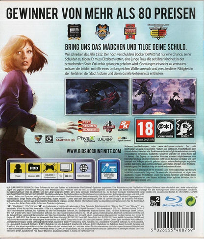 BioShock Infinite - PlayStation 3 Rückseite