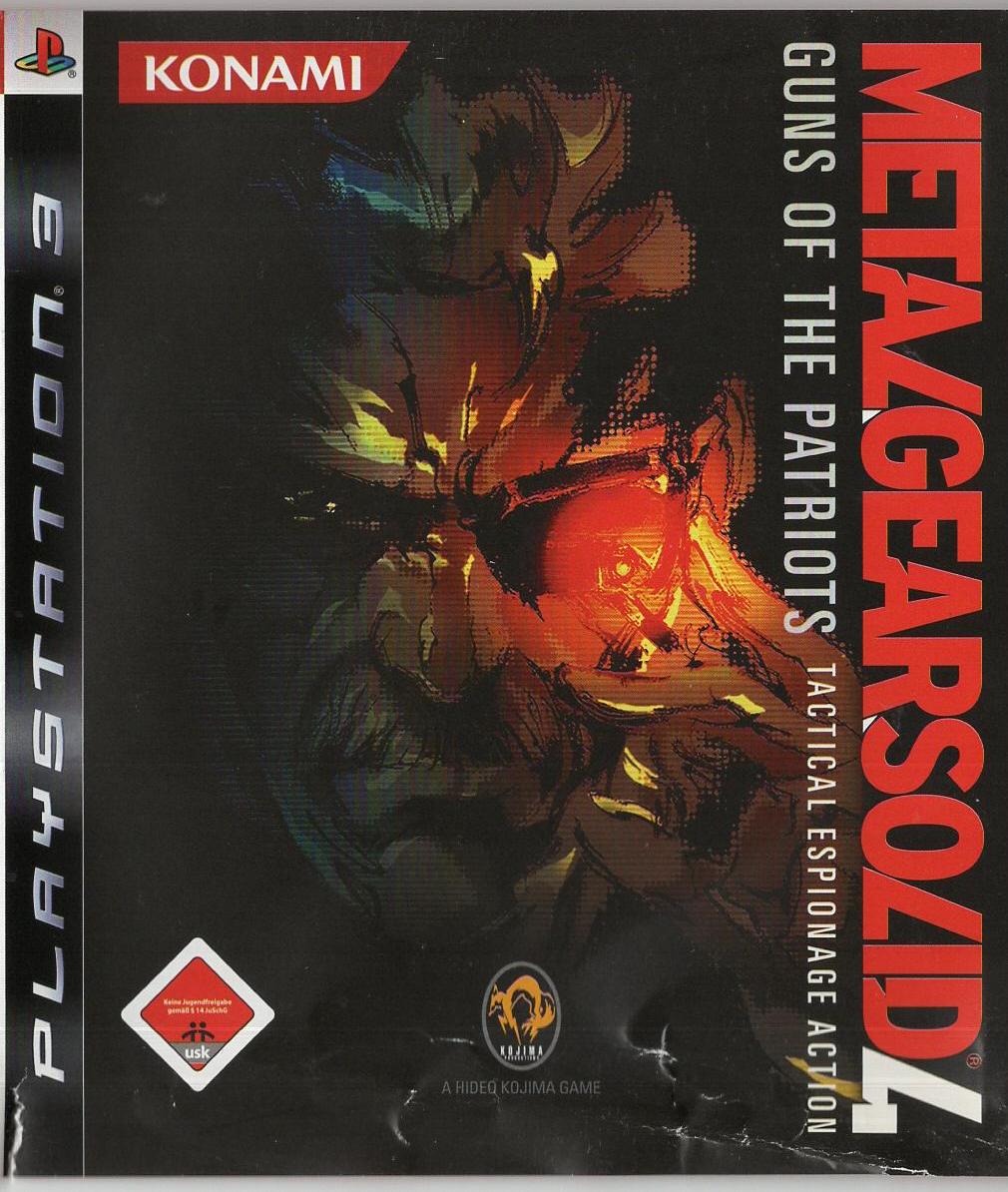 Metal Gear Solid 4: Guns of the Patriots - PlayStation 3 Vorderseite
