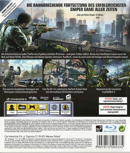Sniper: Ghost Warrior 2 - PlayStation 3 Rückseite