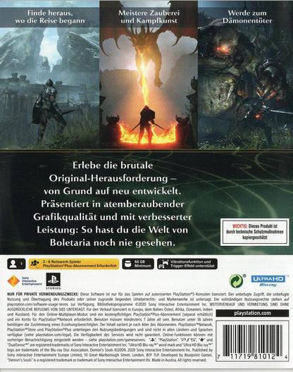 Demon's Souls - PlayStation 5 Rückseite