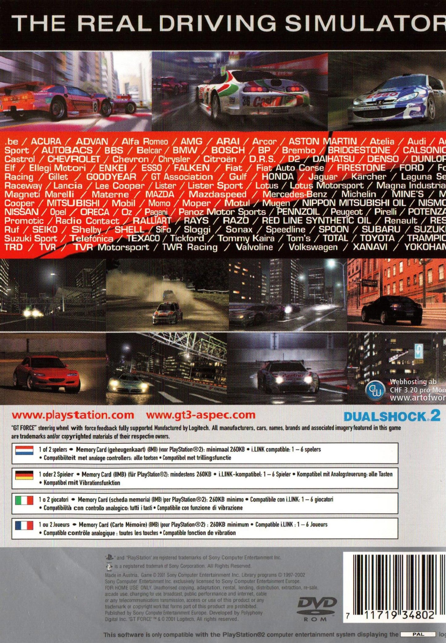 Gran Turismo 3 A-spec - PlayStation 2 Rückseite