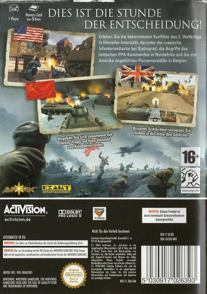 Call of Duty: Finest Hour - Nintendo GameCube Rückseite