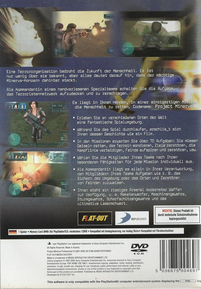 Project Minerva Professional - PlayStation 2 Rückseite