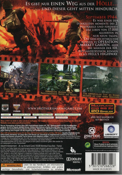 Brothers in Arms: Hell's Highway - Xbox 360 Rückseite