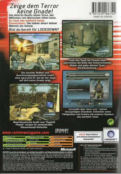 Tom Clancy's Rainbow Six: Lockdown - Xbox Rückseite