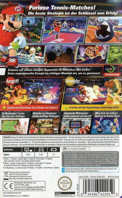 Mario Tennis Aces - Nintendo Switch Rückseite