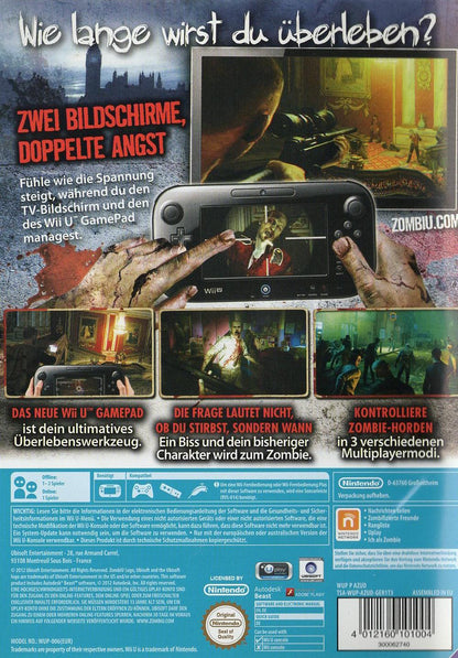 ZombiU - Nintendo Wii U Rückseite