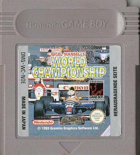 Nigel Mansell's World Championship - Game Boy - Modul Vorderseite