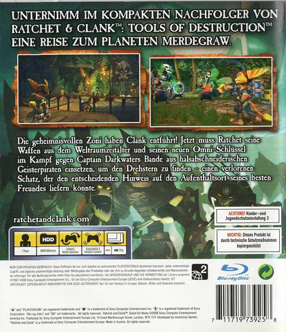 Ratchet & Clank: Quest for Booty - PlayStation 3 Rückseite