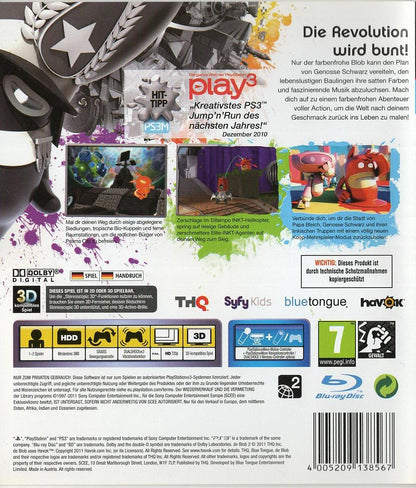 de Blob 2 - PlayStation 3 Rückseite