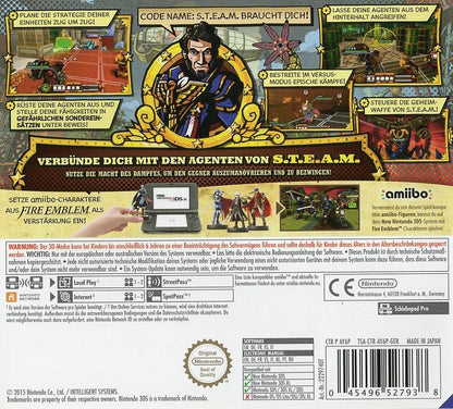 Code Name: S.T.E.A.M. - Nintendo 3DS Rückseite
