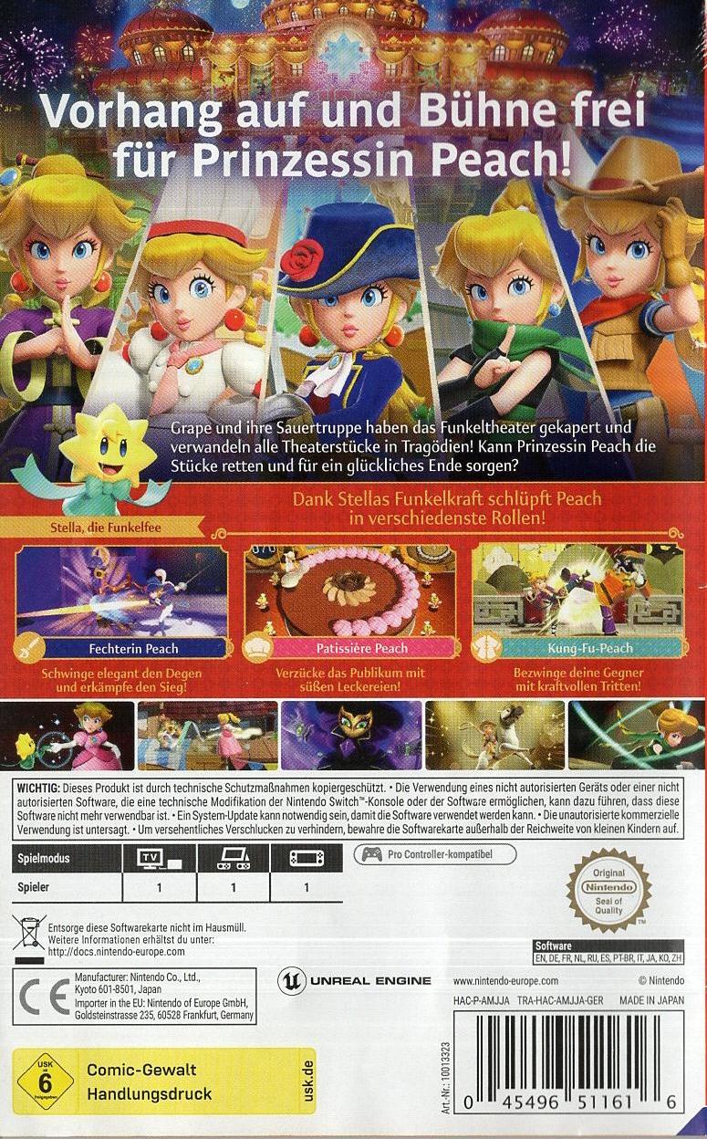 Princess Peach: Showtime! - Nintendo Switch Rückseite