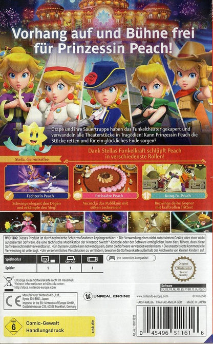Princess Peach: Showtime! - Nintendo Switch Rückseite