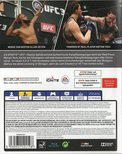 EA Sports UFC 3 - PlayStation 4 Rückseite