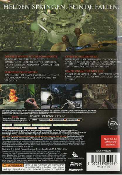 Medal of Honor Airborne - Xbox 360 Rückseite