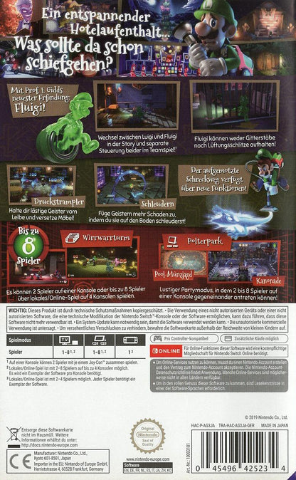 Luigi's Mansion 3 - Nintendo Switch Rückseite