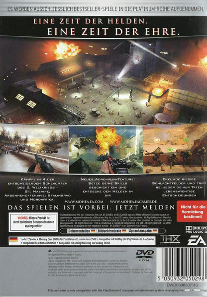 Medal of Honor: European Assault - PlayStation 2 Rückseite