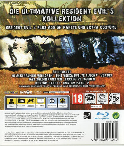 Resident Evil 5 Gold Edition - PlayStation 3 Rückseite