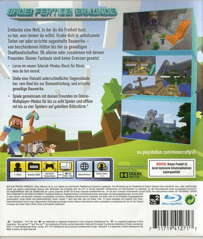 Minecraft: PlayStation 3 Edition - PlayStation 3 Rückseite