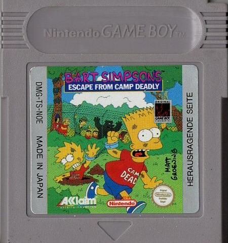 Bart Simpson's Escape from Camp Deadly - Game Boy - Modul Vorderseite
