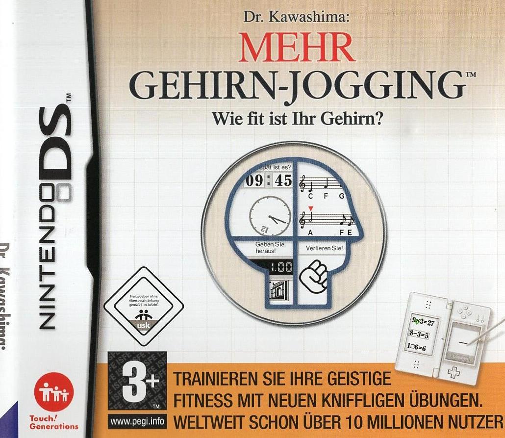 Dr. Kawashima: Mehr Gehirn-Jogging - Nintendo DS Vorderseite