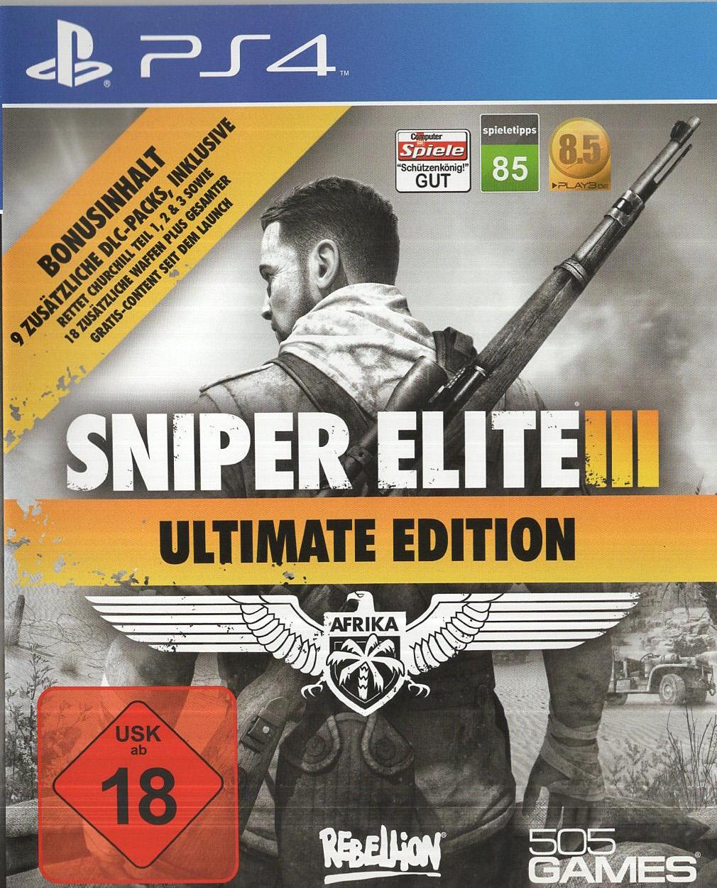 Sniper Elite III Ultimate Edition - PlayStation 4 Vorderseite