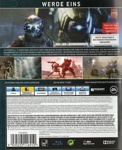 Titanfall 2 - PlayStation 4 Rückseite