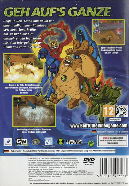 Ben 10 Alien Force - PlayStation 2 Rückseite