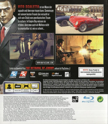 Mafia II - PlayStation 3 Rückseite
