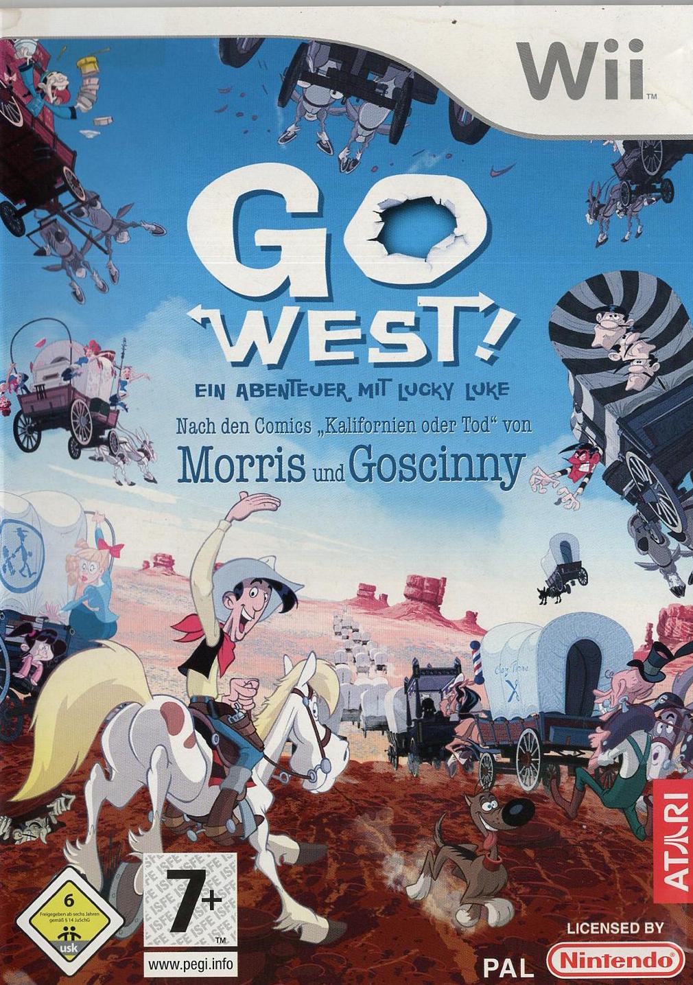 Go West! Ein Abenteuer mit Lucky Luke - Nintendo Wii Vorderseite