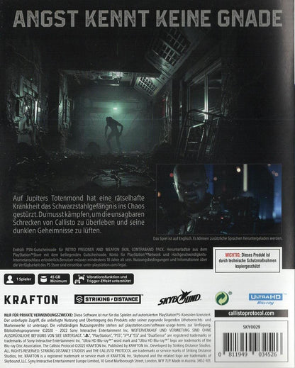 The Callisto Protocol - PlayStation 5 Rückseite