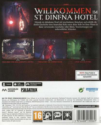 Fobia: St. Dinfna Hotel - PlayStation 5 Rückseite