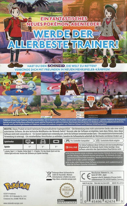 Pokémon Schwert - Nintendo Switch Rückseite