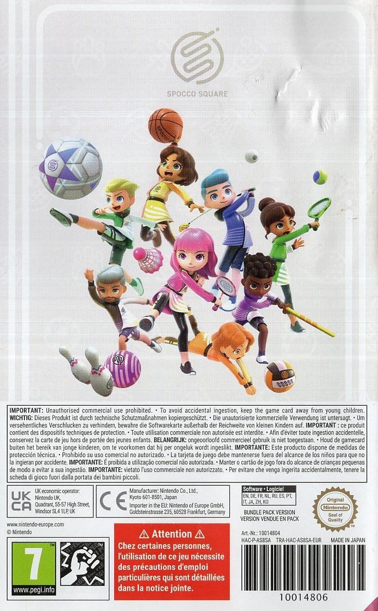 Nintendo Switch Sports - Nintendo Switch Rückseite