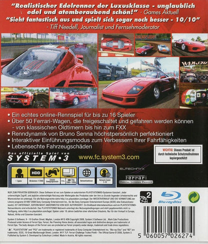 Ferrari Challenge Trofeo Pirelli - PlayStation 3 Rückseite