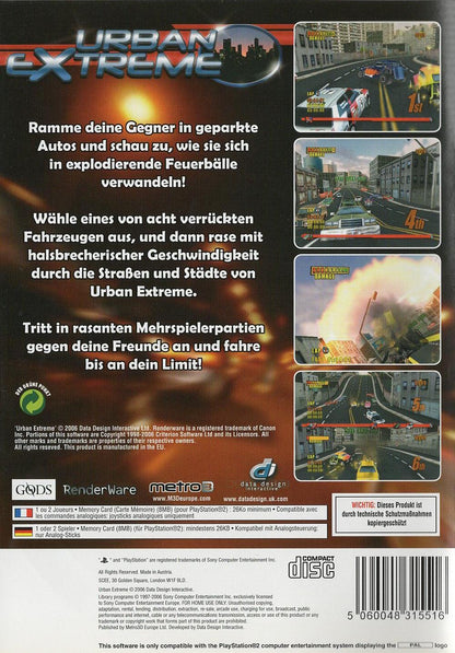 Urban Extreme - PlayStation 2 Rückseite