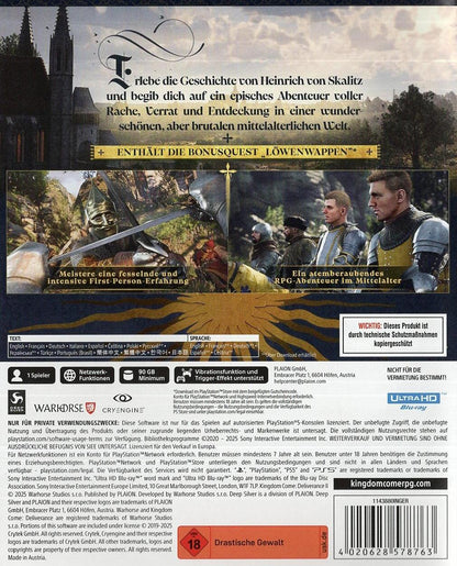 Kingdom Come: Deliverance - PlayStation 5 Rückseite