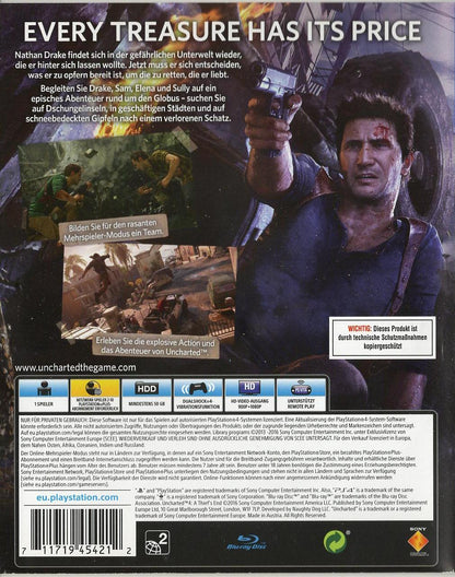 Uncharted 4: A Thief's End - PlayStation 4 Rückseite