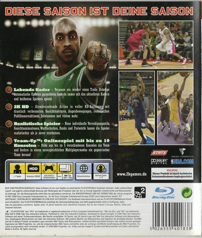 NBA 2K9 - PlayStation 3 Rückseite