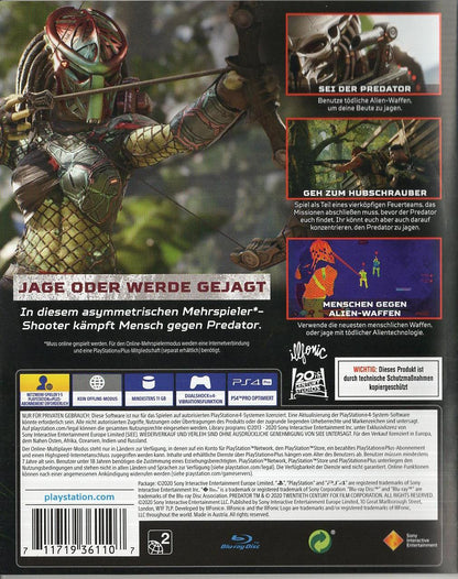 Predator: Hunting Grounds - PlayStation 4 Rückseite
